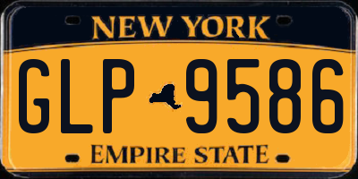 NY license plate GLP9586