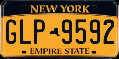 NY license plate GLP9592