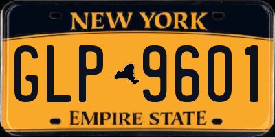 NY license plate GLP9601