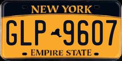 NY license plate GLP9607