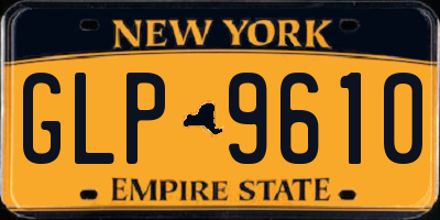 NY license plate GLP9610