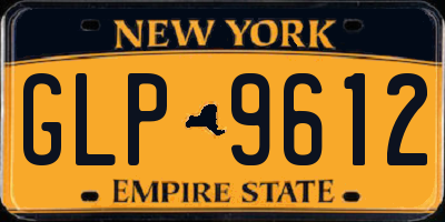 NY license plate GLP9612