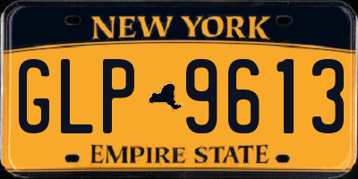 NY license plate GLP9613