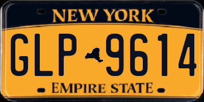 NY license plate GLP9614