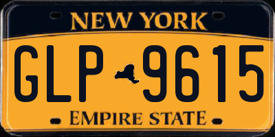 NY license plate GLP9615