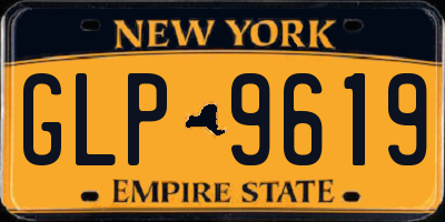 NY license plate GLP9619