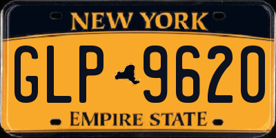 NY license plate GLP9620