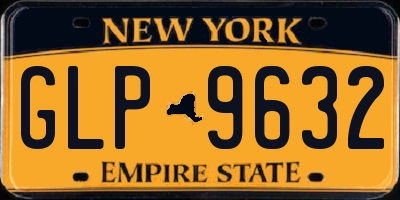 NY license plate GLP9632