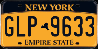 NY license plate GLP9633