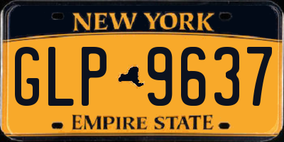 NY license plate GLP9637