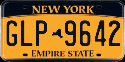 NY license plate GLP9642