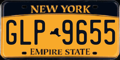 NY license plate GLP9655
