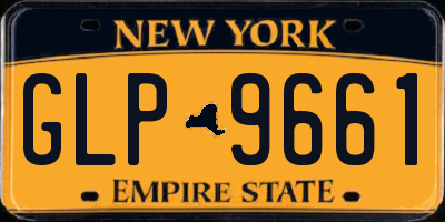 NY license plate GLP9661