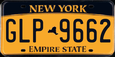 NY license plate GLP9662