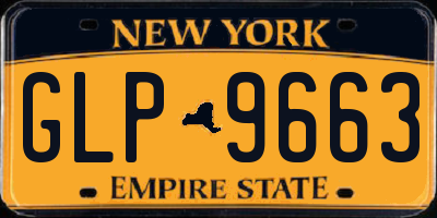 NY license plate GLP9663