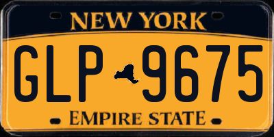 NY license plate GLP9675