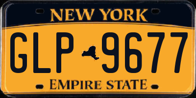 NY license plate GLP9677