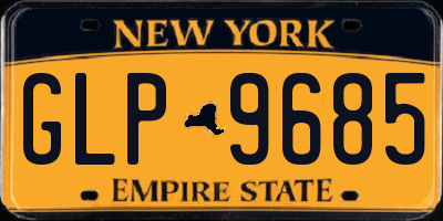NY license plate GLP9685