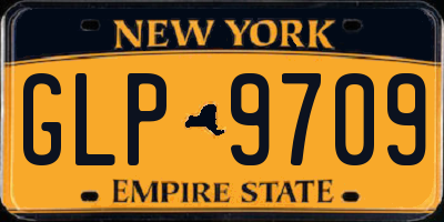 NY license plate GLP9709