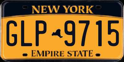 NY license plate GLP9715