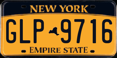 NY license plate GLP9716