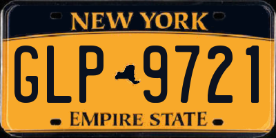 NY license plate GLP9721