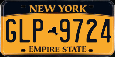 NY license plate GLP9724