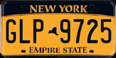 NY license plate GLP9725