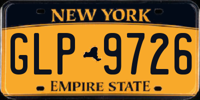 NY license plate GLP9726