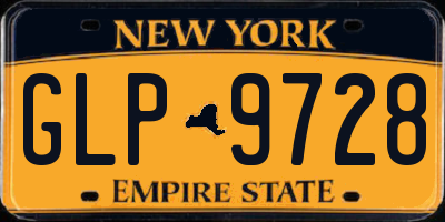 NY license plate GLP9728