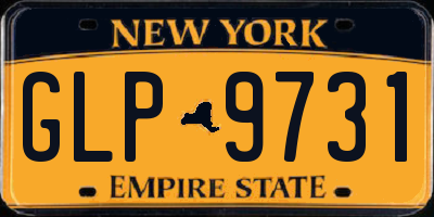NY license plate GLP9731