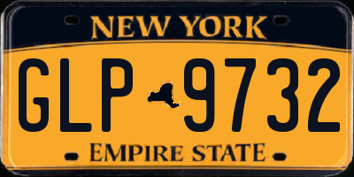 NY license plate GLP9732