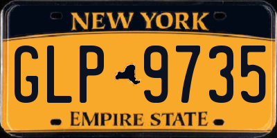 NY license plate GLP9735