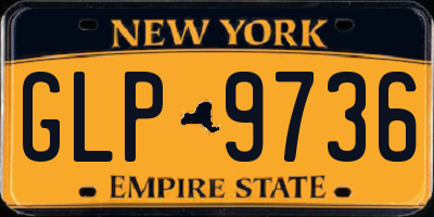 NY license plate GLP9736