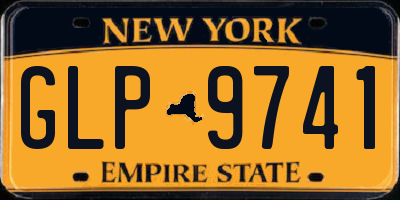 NY license plate GLP9741