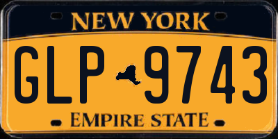 NY license plate GLP9743
