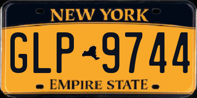 NY license plate GLP9744
