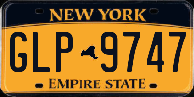 NY license plate GLP9747