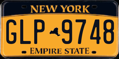 NY license plate GLP9748