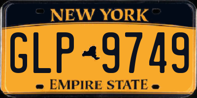 NY license plate GLP9749