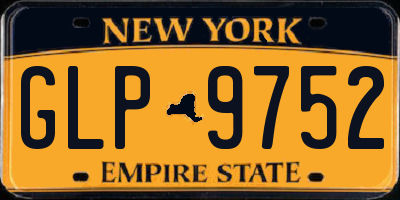 NY license plate GLP9752