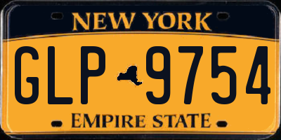 NY license plate GLP9754