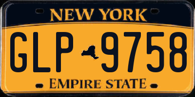 NY license plate GLP9758