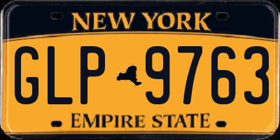 NY license plate GLP9763