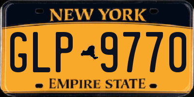 NY license plate GLP9770