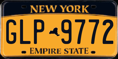 NY license plate GLP9772