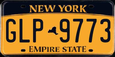 NY license plate GLP9773