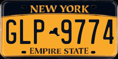 NY license plate GLP9774