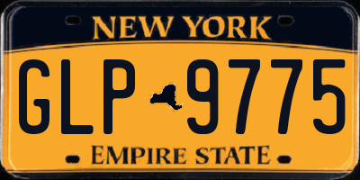 NY license plate GLP9775