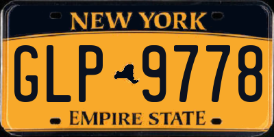 NY license plate GLP9778